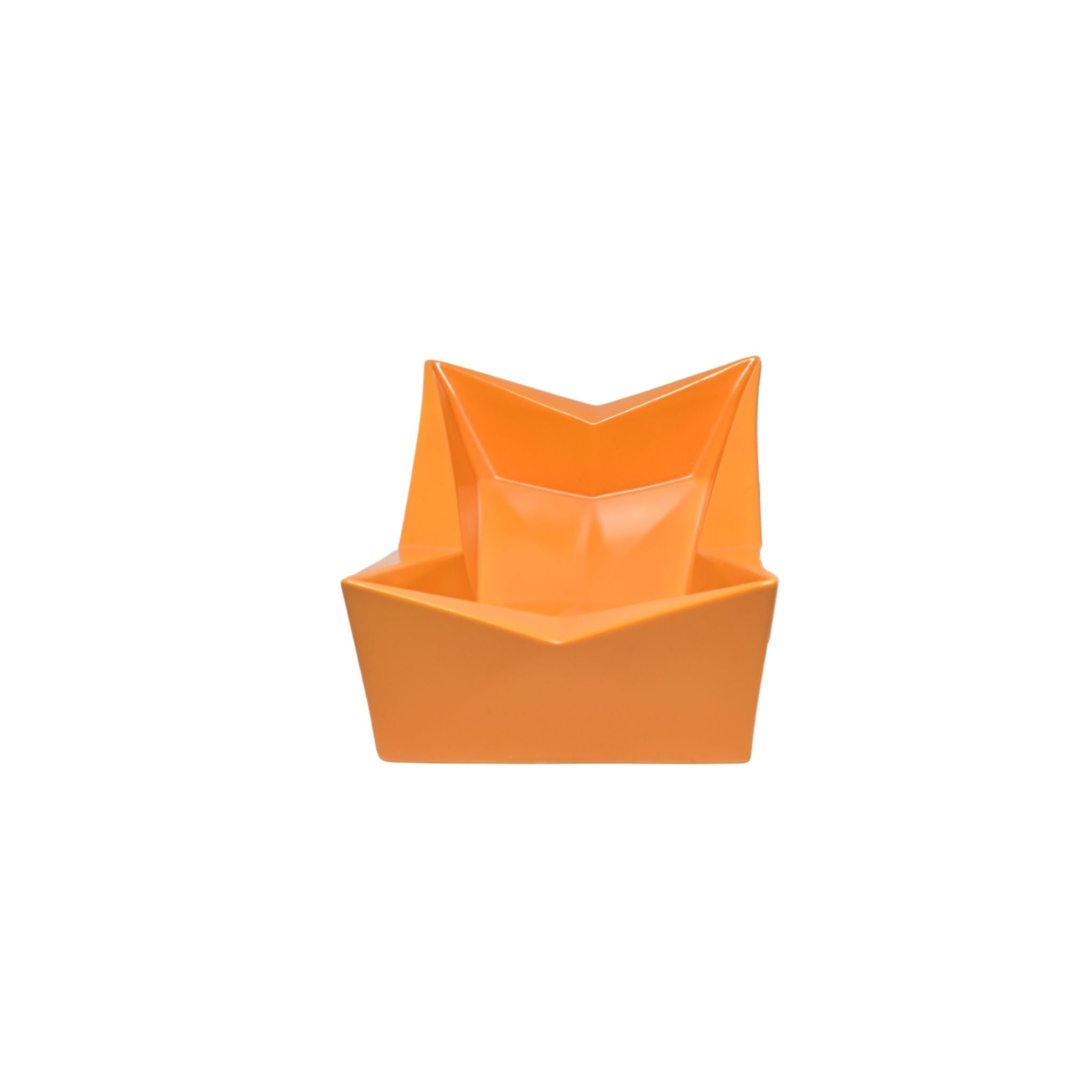 Aschenbecher aus deutschem Porzellan in Orange – hochwertiges Designstück