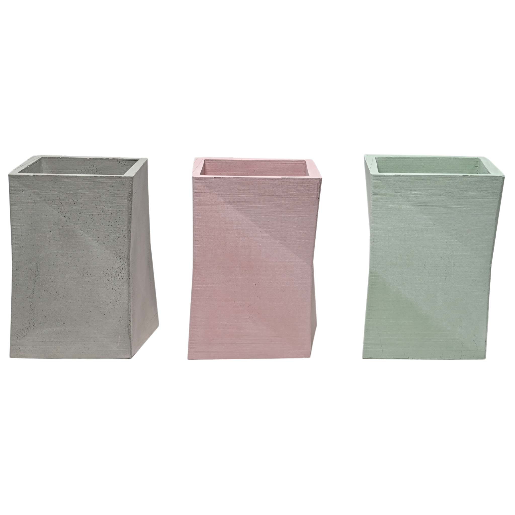 Set Stifthalter Morph in Grau + Pastell-Rosa +Pastell-Grün