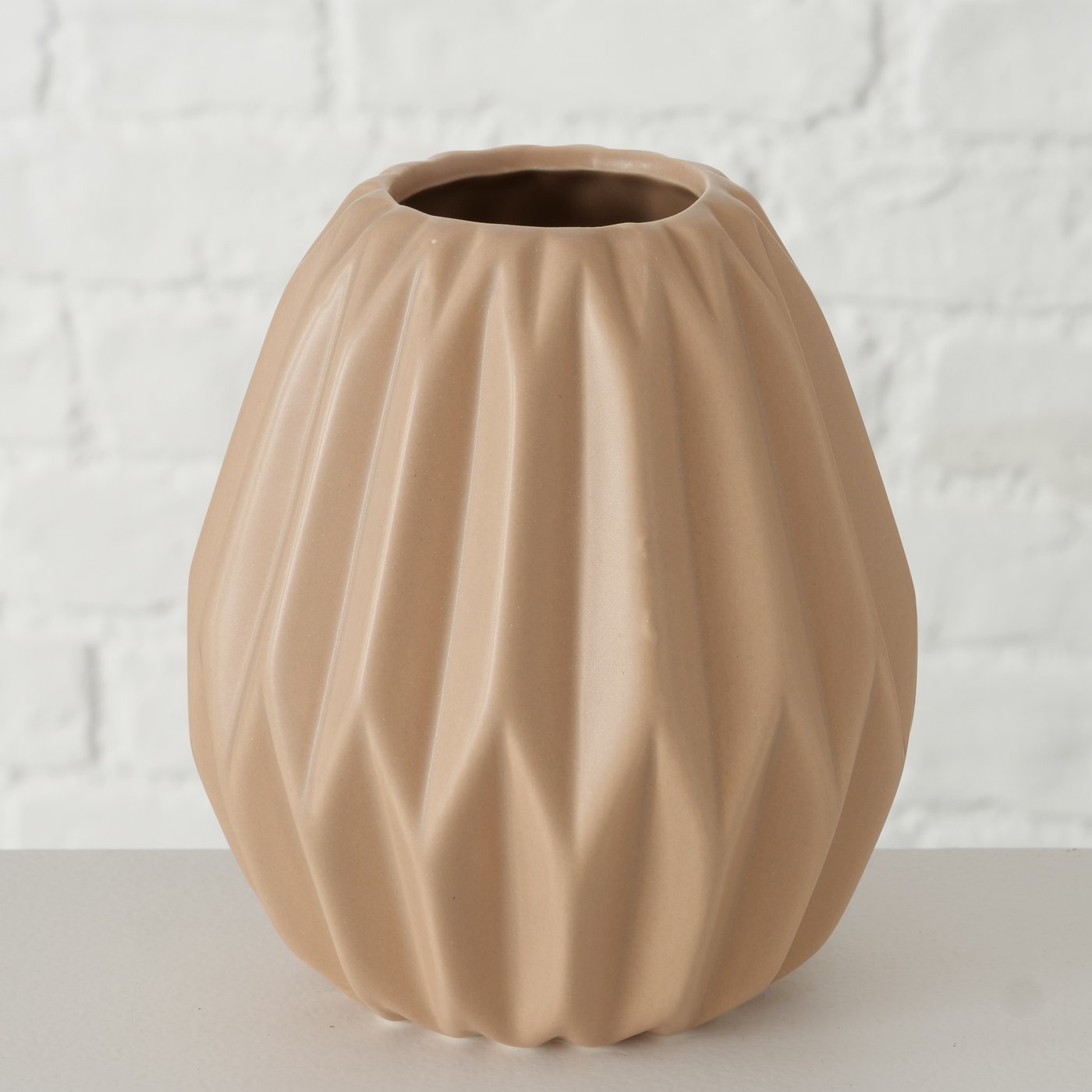 Vase Recess in Beige Dunkel
