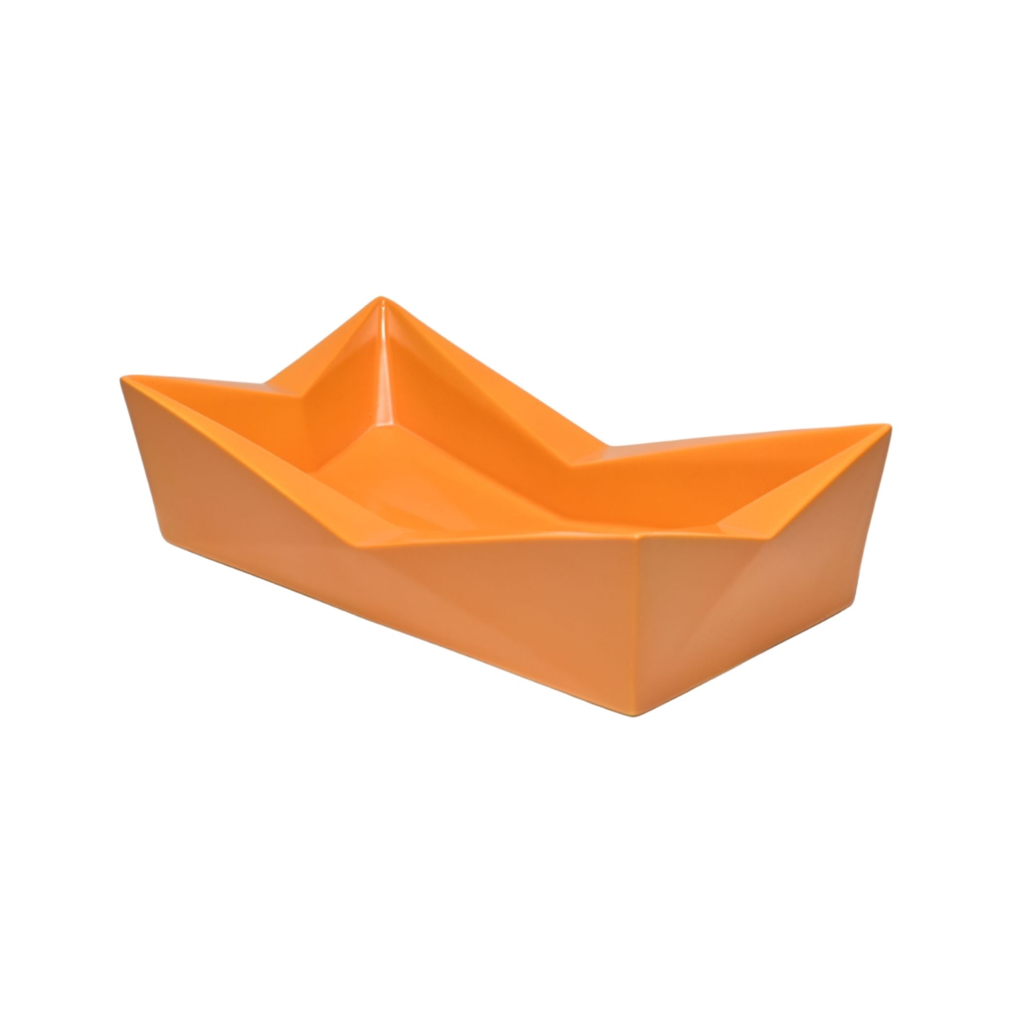 Aschenbecher aus deutschem Porzellan in Orange – hochwertiges Designstück