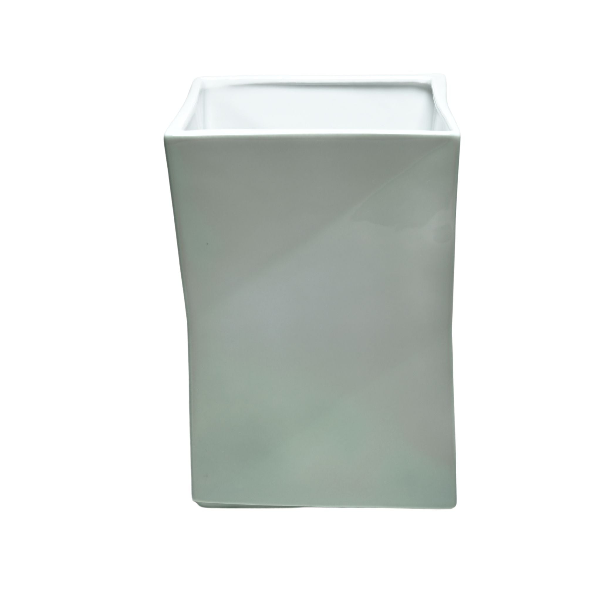 Vase Morph aus grünem Porzellan - handgefertigte Skulptur